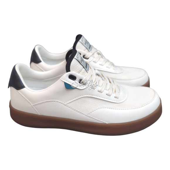 Vessi Courtside Classic Mens 8 Off White Black Waterproof Casual Lace Up Sneaker - Picture 1 of 10